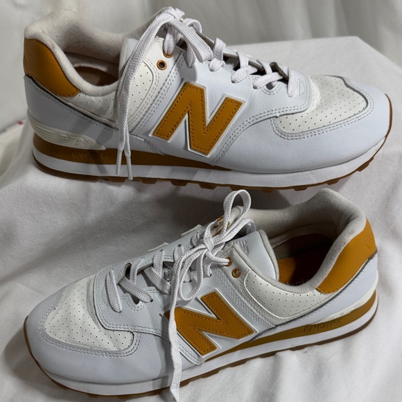 New Balance Other - New Balance White and Gold Athletic Shoes